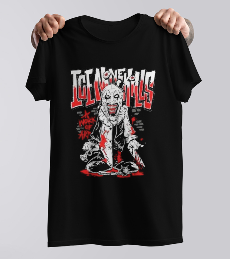 Ice Nine Kills Horror-Themed A Work Of Art Graphic Murder Scene T-Shirt