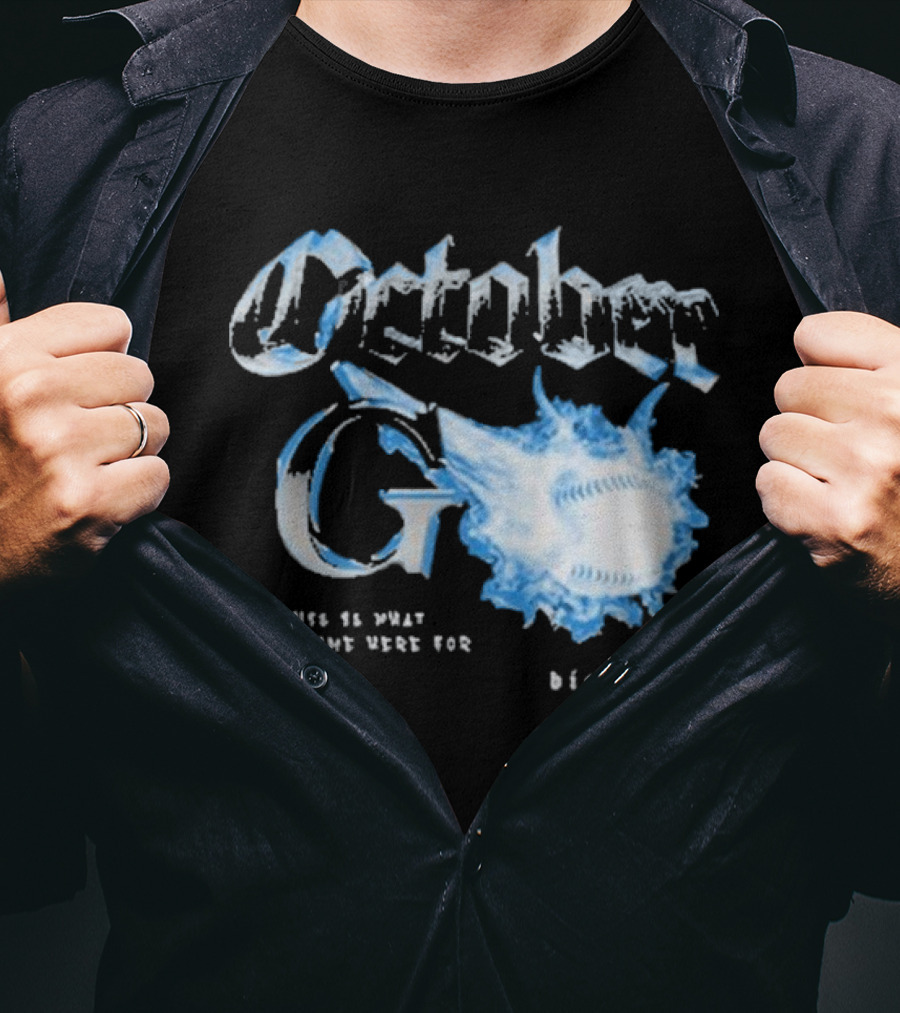 Cleveland Guardians October G This Is What I Came Here For Big G 27 Baseball T-Shirt