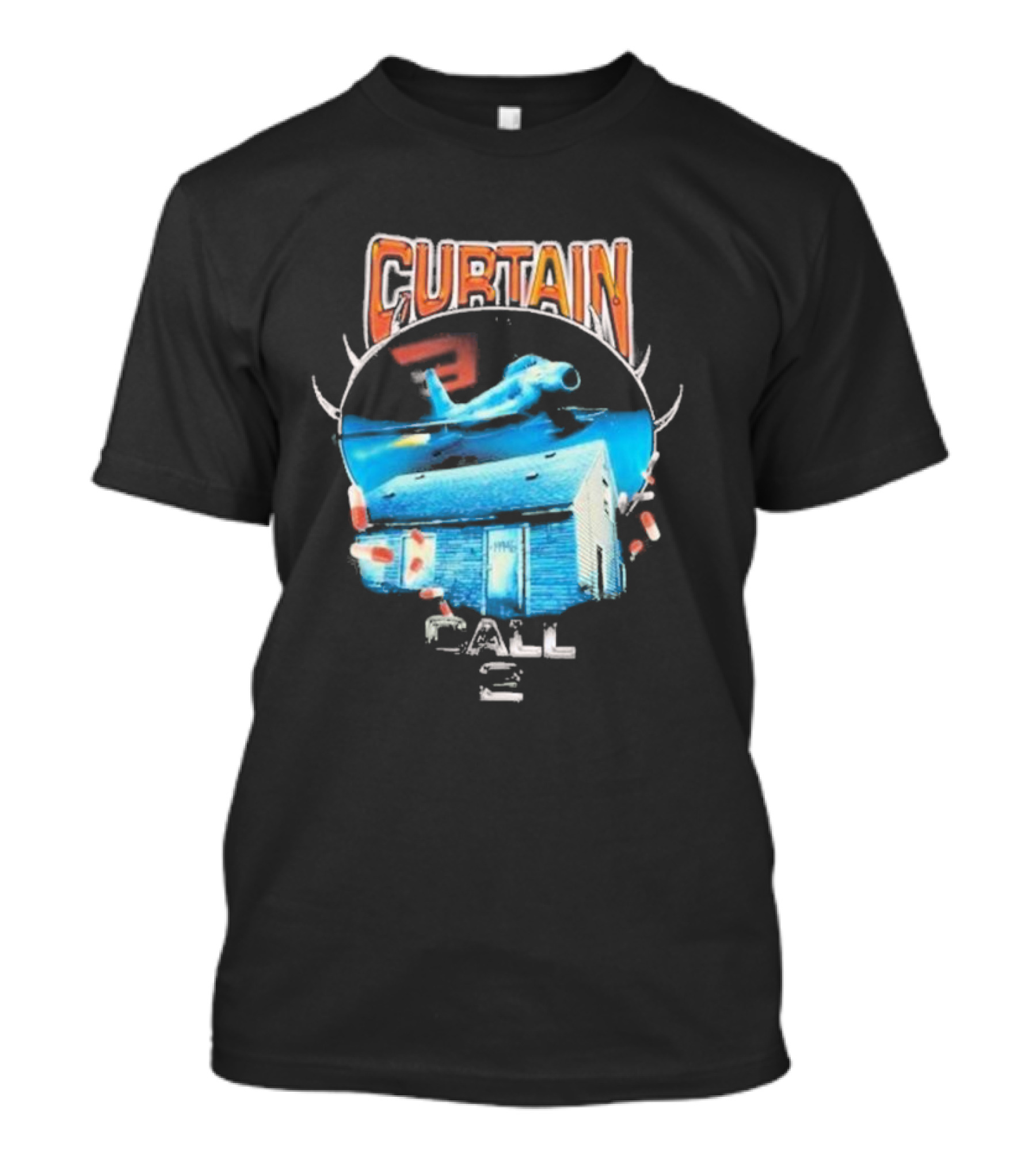 Curtain Call 2 Airplane Hockey Mask House T-Shirt