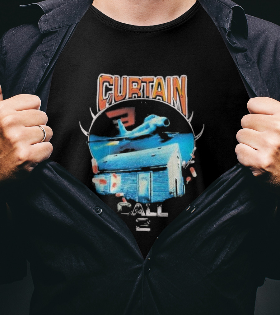 Curtain Call 2 Airplane Hockey Mask House T-Shirt