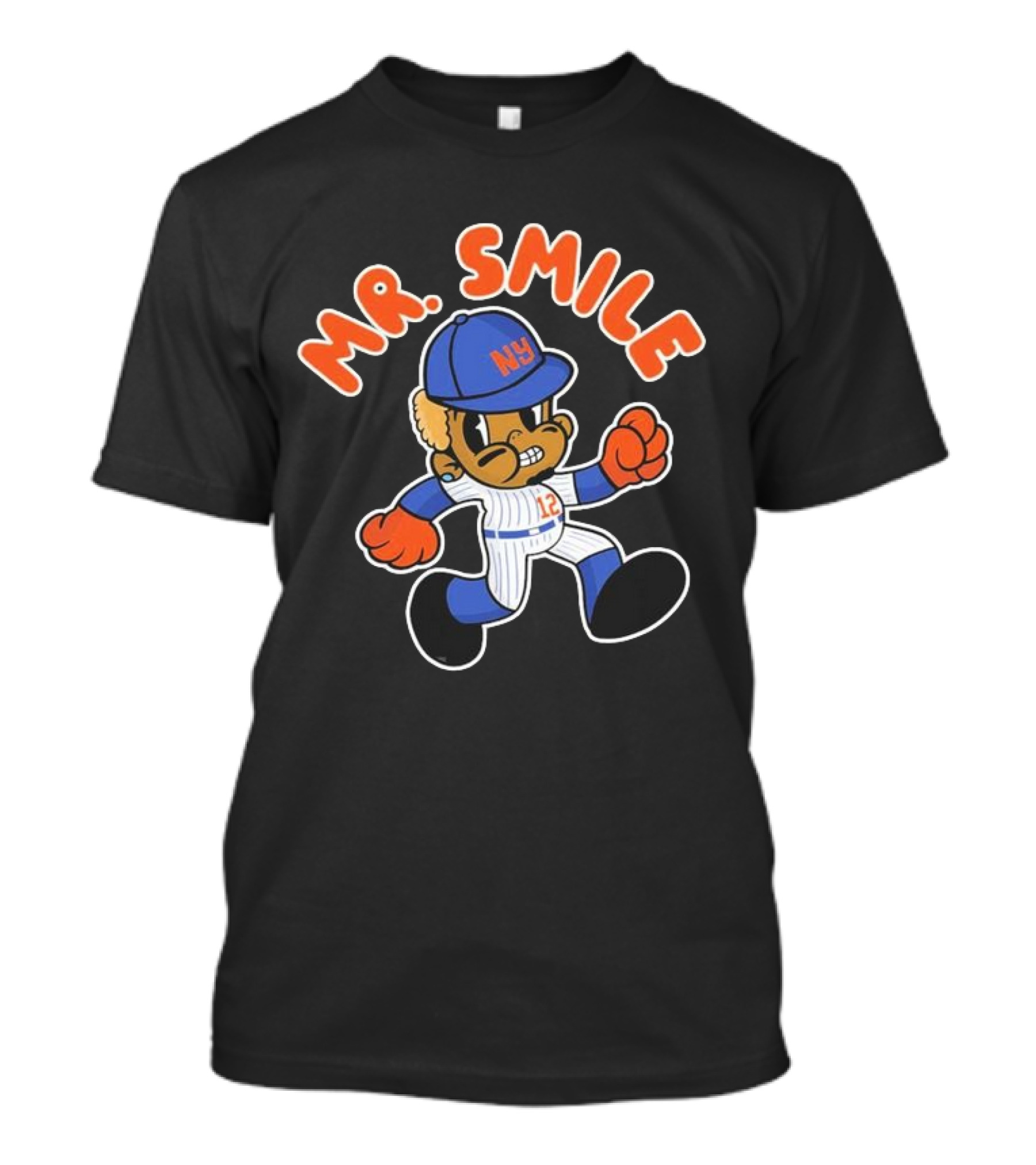 Francisco Lindor Mr. Smile NY Baseball Cartoon Character T-Shirt