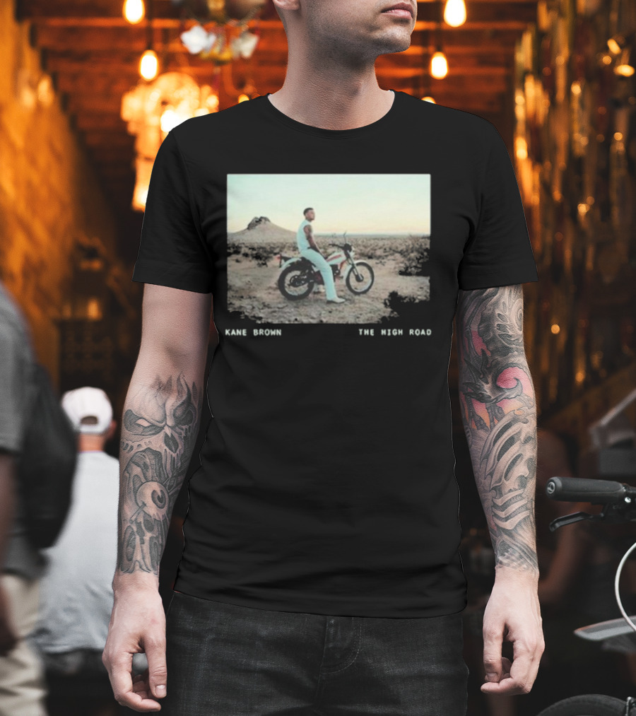 Kane Brown The High Road Desert Motorcycle Scene T-Shirt