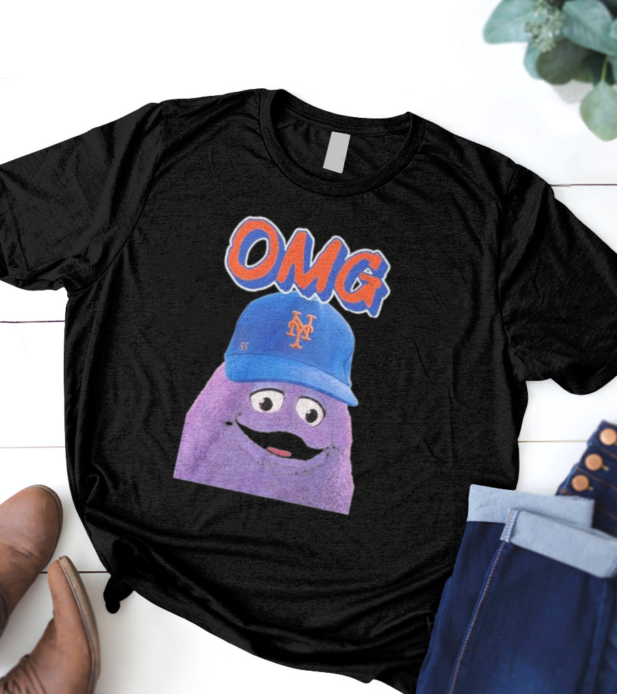 OMG Grimace Mets Cap 55 T-Shirt
