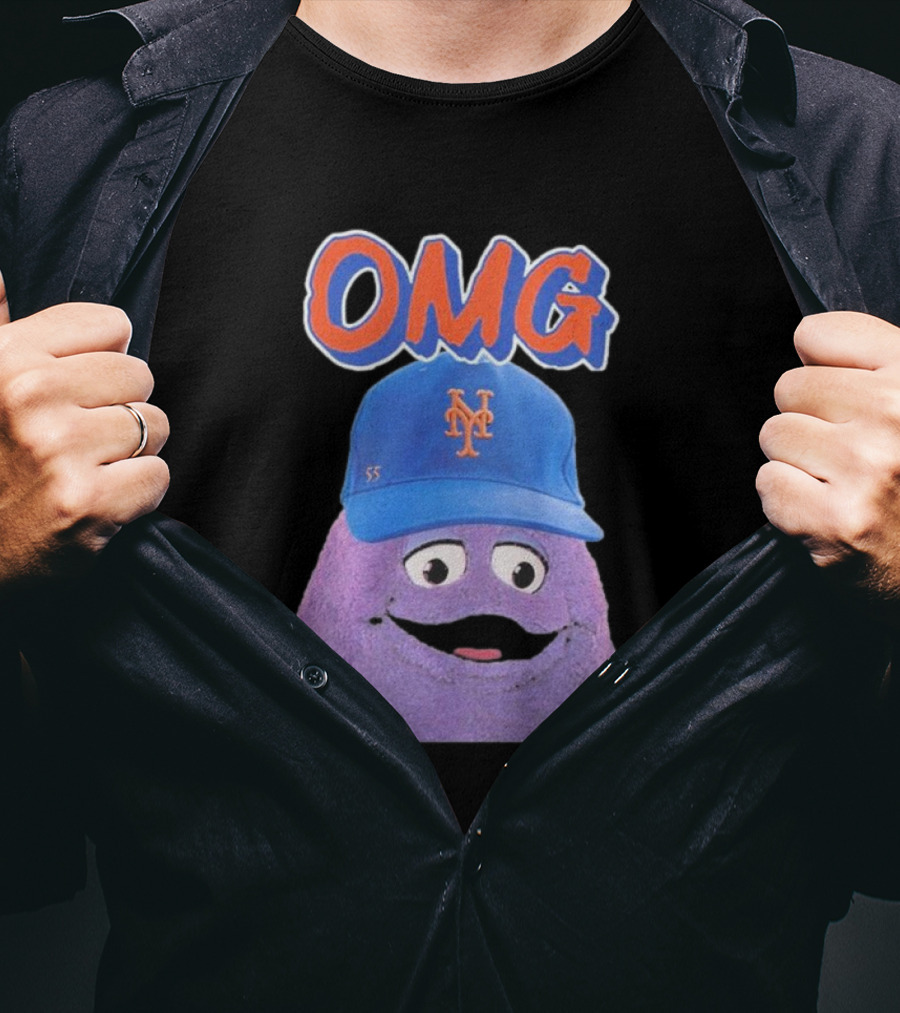 OMG Grimace Mets Cap 55 T-Shirt