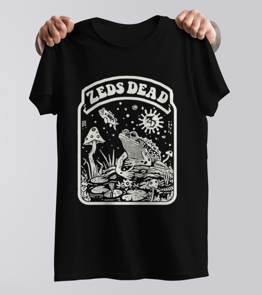 Zeds Dead Frog Cosmic Nature Scene T-Shirt