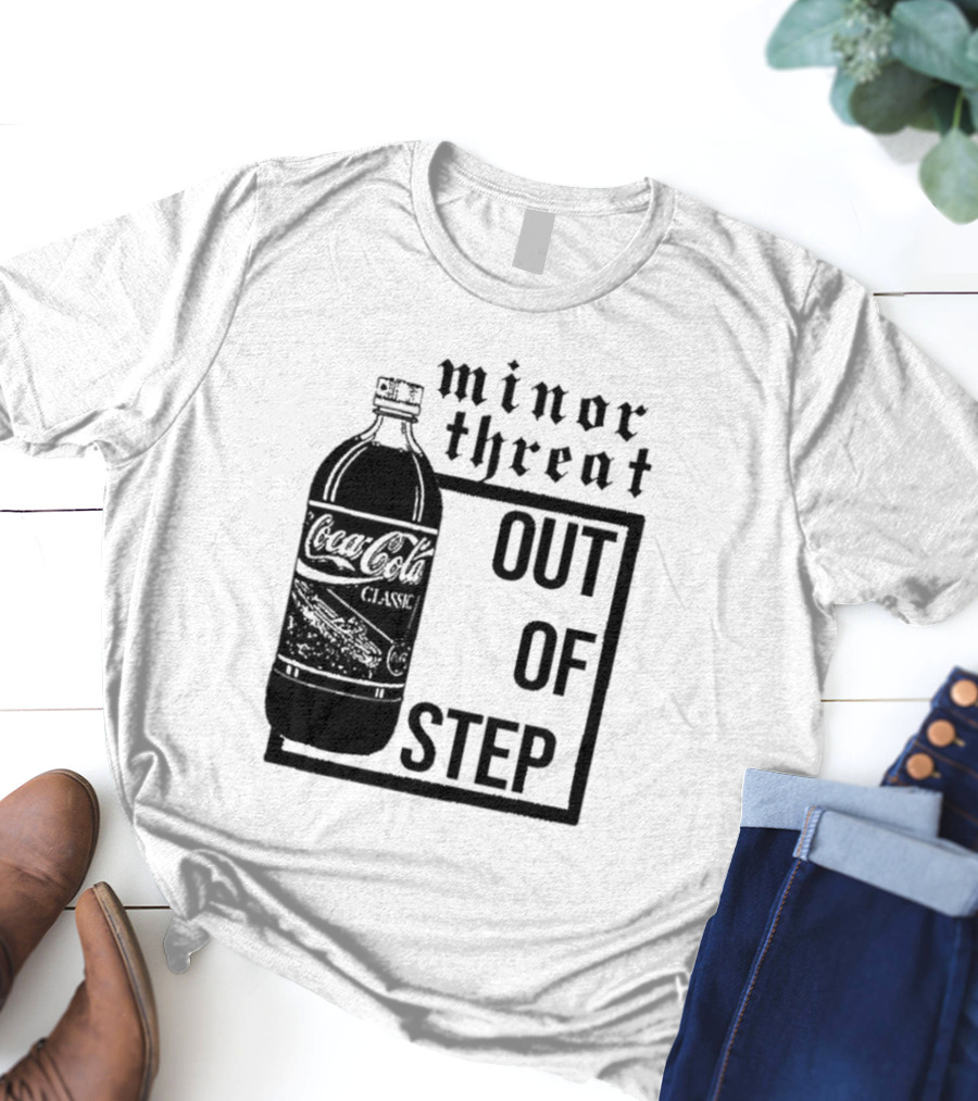 Minor Threat Out Of Step Coca Cola Classic Mockup T-Shirt