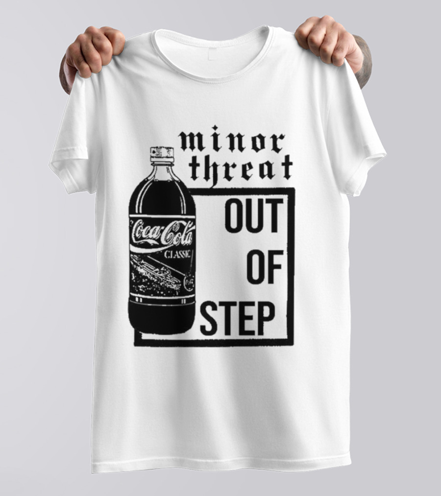 Minor Threat Out Of Step Coca Cola Classic Mockup T-Shirt