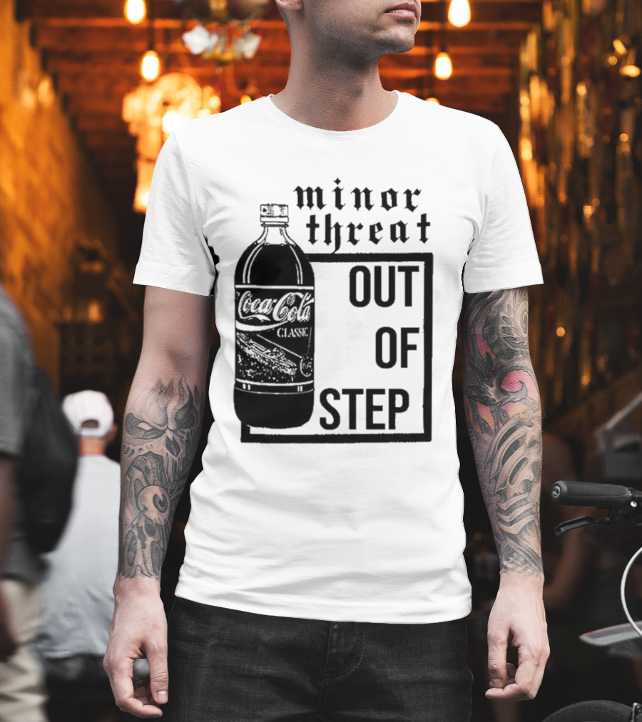 Minor Threat Out Of Step Coca Cola Classic Mockup T-Shirt