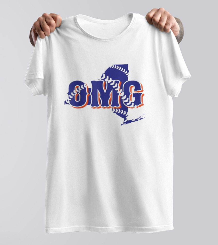 OMG Baseball Lovers OMG Baseball New York Baseball Map T-Shirt