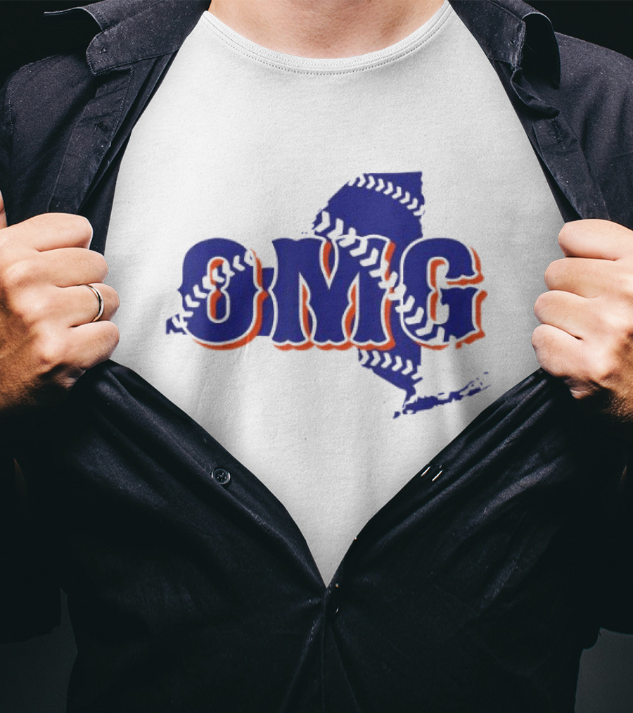 OMG Baseball Lovers OMG Baseball New York Baseball Map T-Shirt