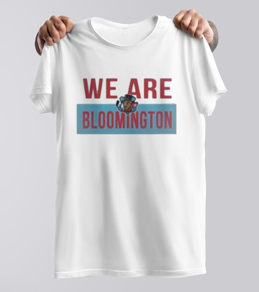We Are Bloomington Bison State Teddy Bear Emblem T-Shirt
