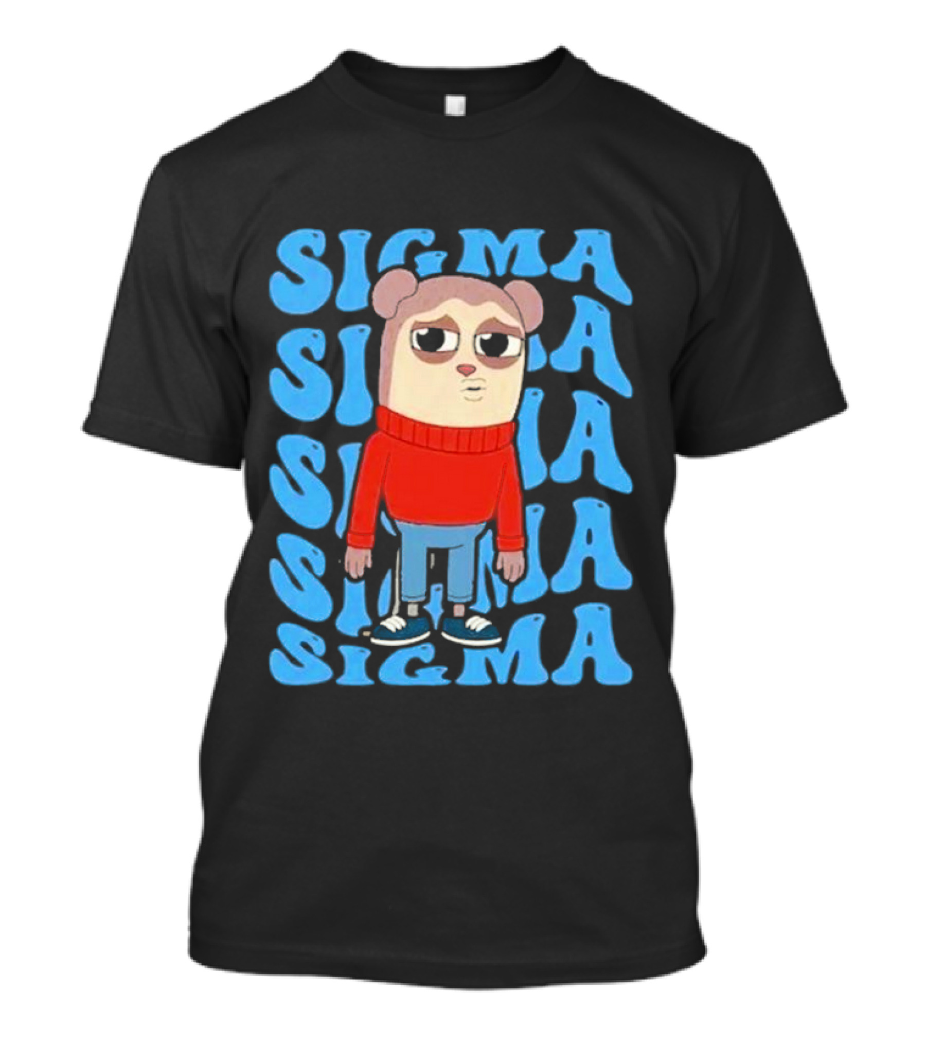 Sigma Max The Monkey Character In Red T-Shirt