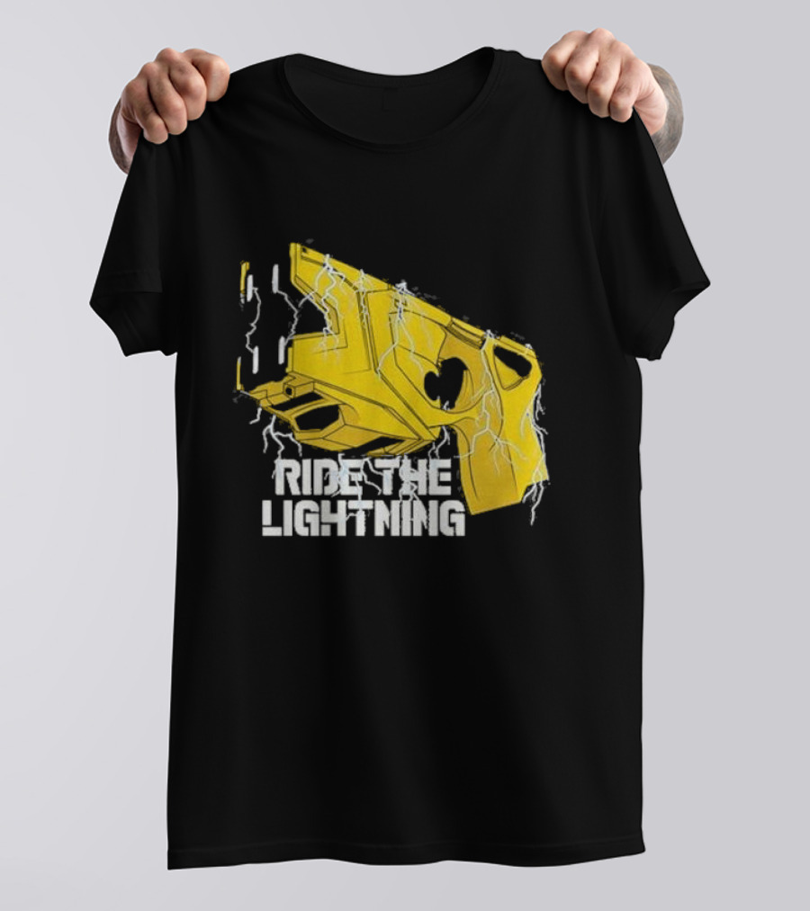 Ride The Lightning CBC Yellow Gun With Electric Bolts T-Shirt