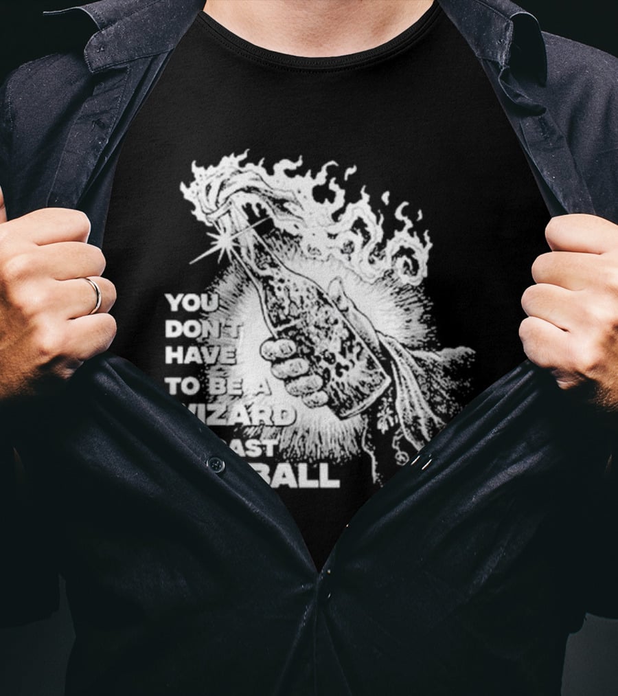 You Don't Have To Be A Wizard To Cast Fireball Diablo Macabre Flame Bottle T-Shirt