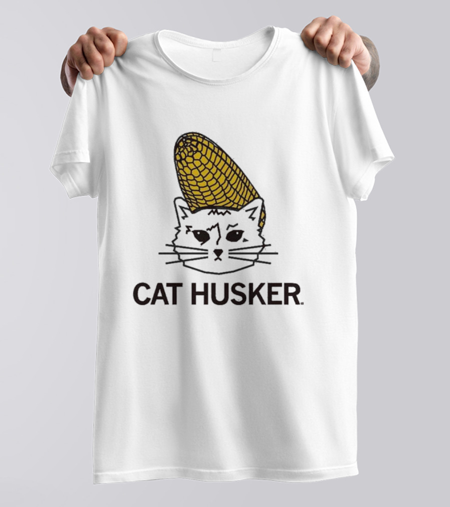 Cat Husker Corn Cat Heavyweight T-Shirt