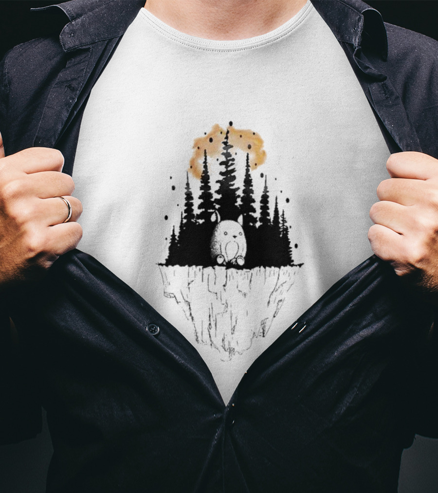 Forest Island Mystique Cute Creature On Floating Cliff T-Shirt