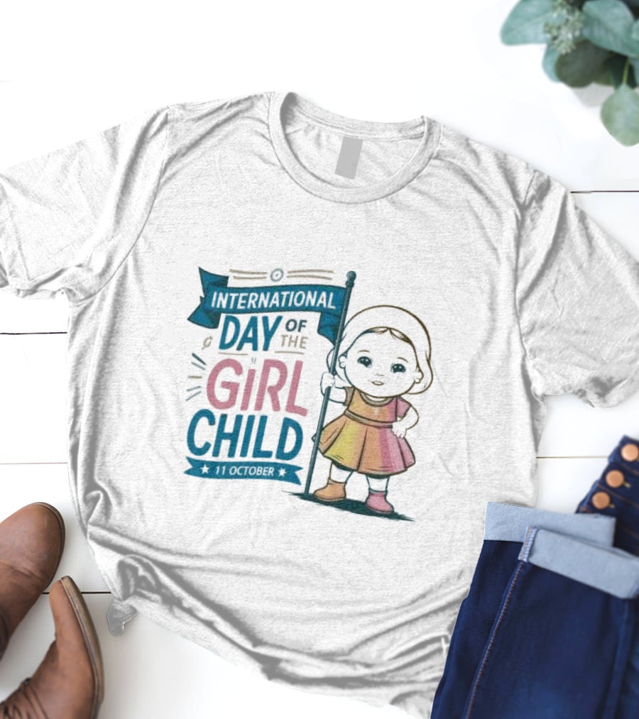 International Day Of The Girl Child 11 October Baby Holding Banner T-Shirt