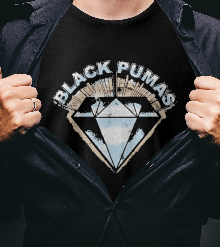 Black Pumas Diamond Retro T-Shirt