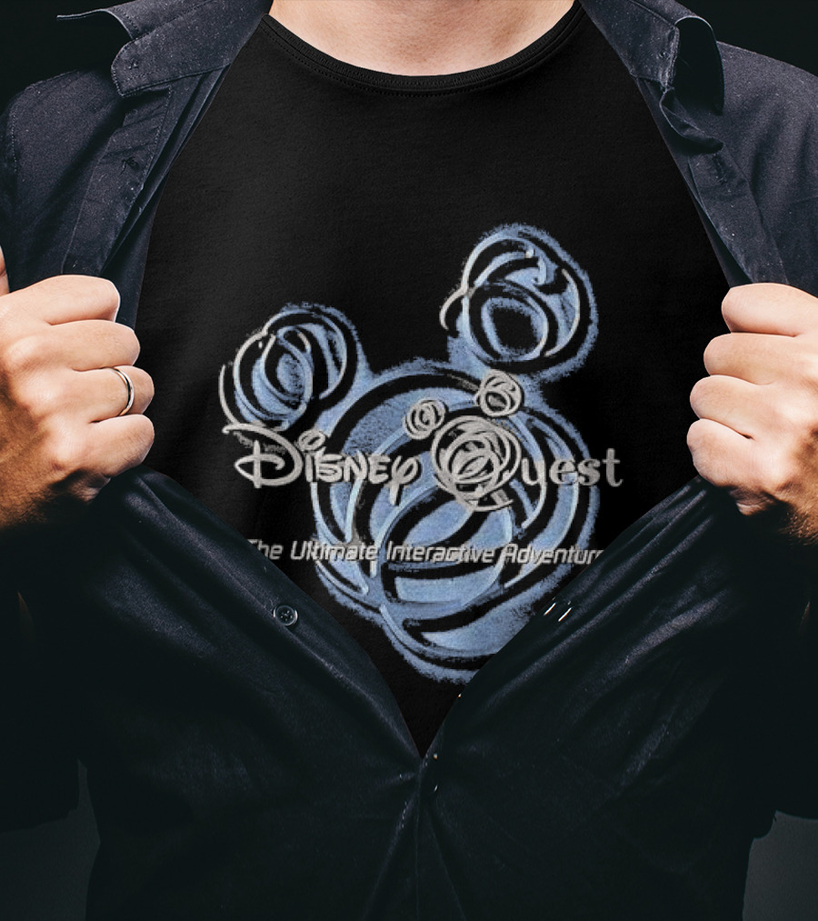 Disney Quest The Ultimate Interactive Adventure Mickey Swirl T-Shirt