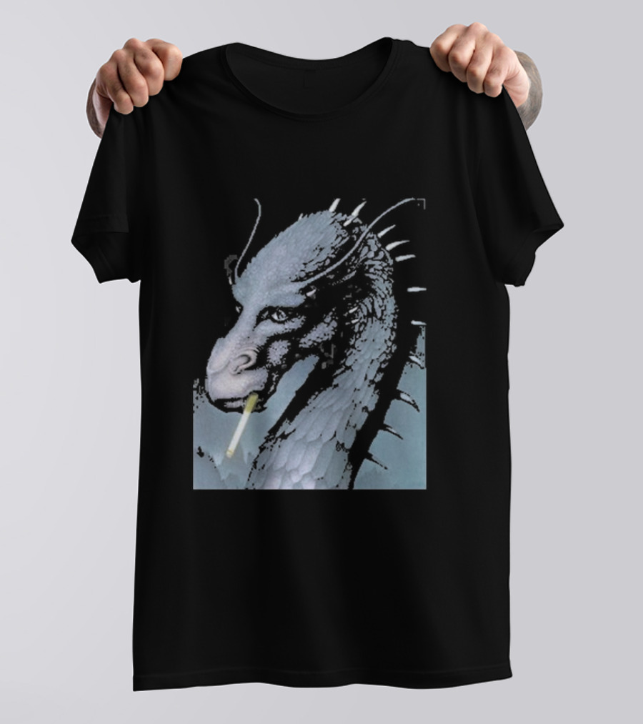 Eragon Dragon Smoking Cigarette Christopher Paolini T-Shirt