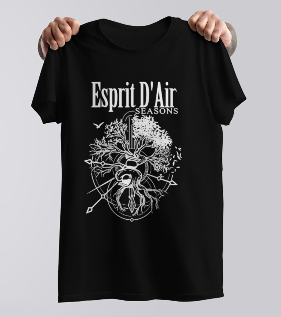 Esprit D’Air Seasons Tree Of Life And Guitar Symbolism T-Shirt