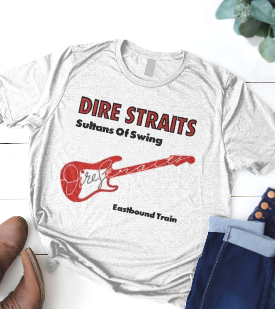 DIRE STRAITS Sultans Of Swing Eastbound Train Vintage Guitar T-Shirt