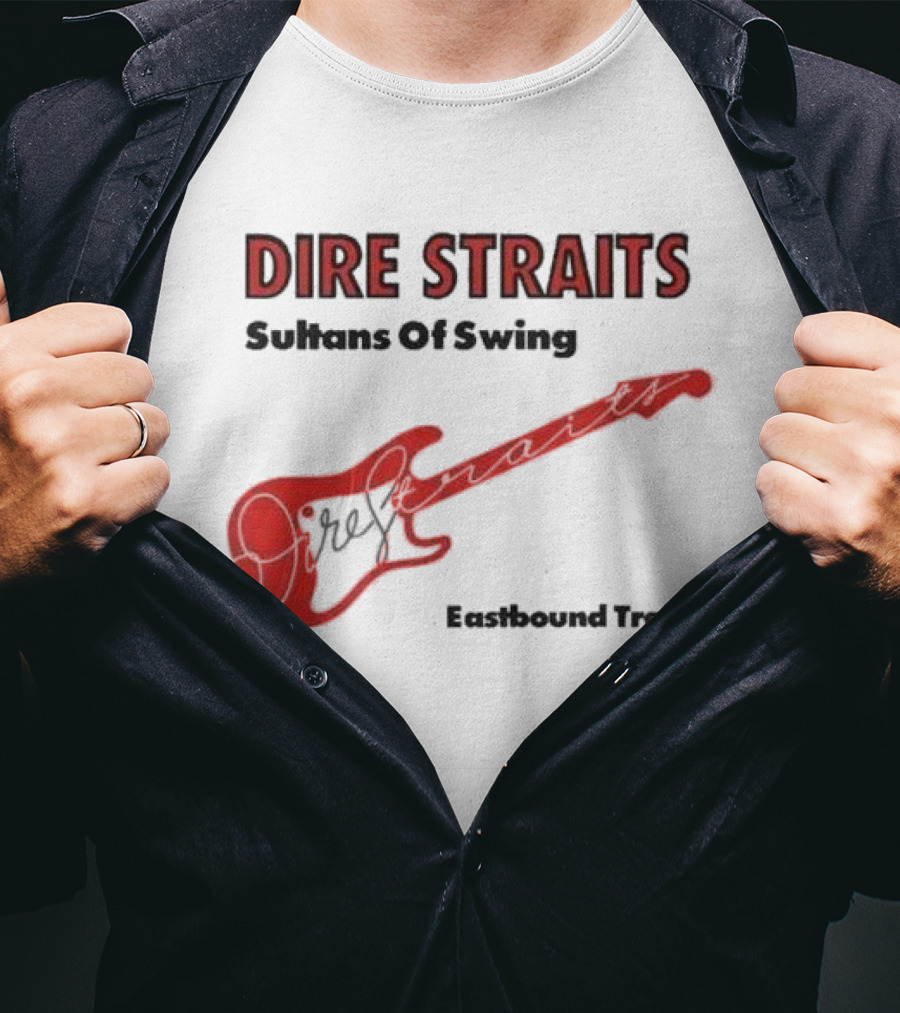 DIRE STRAITS Sultans Of Swing Eastbound Train Vintage Guitar T-Shirt