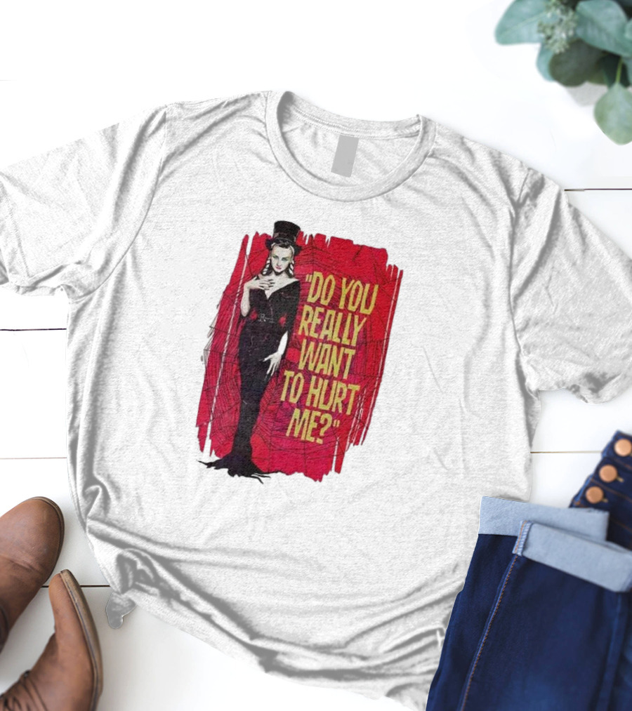 Do You Really Want To Hurt Me Red Background Goth T-Shirt