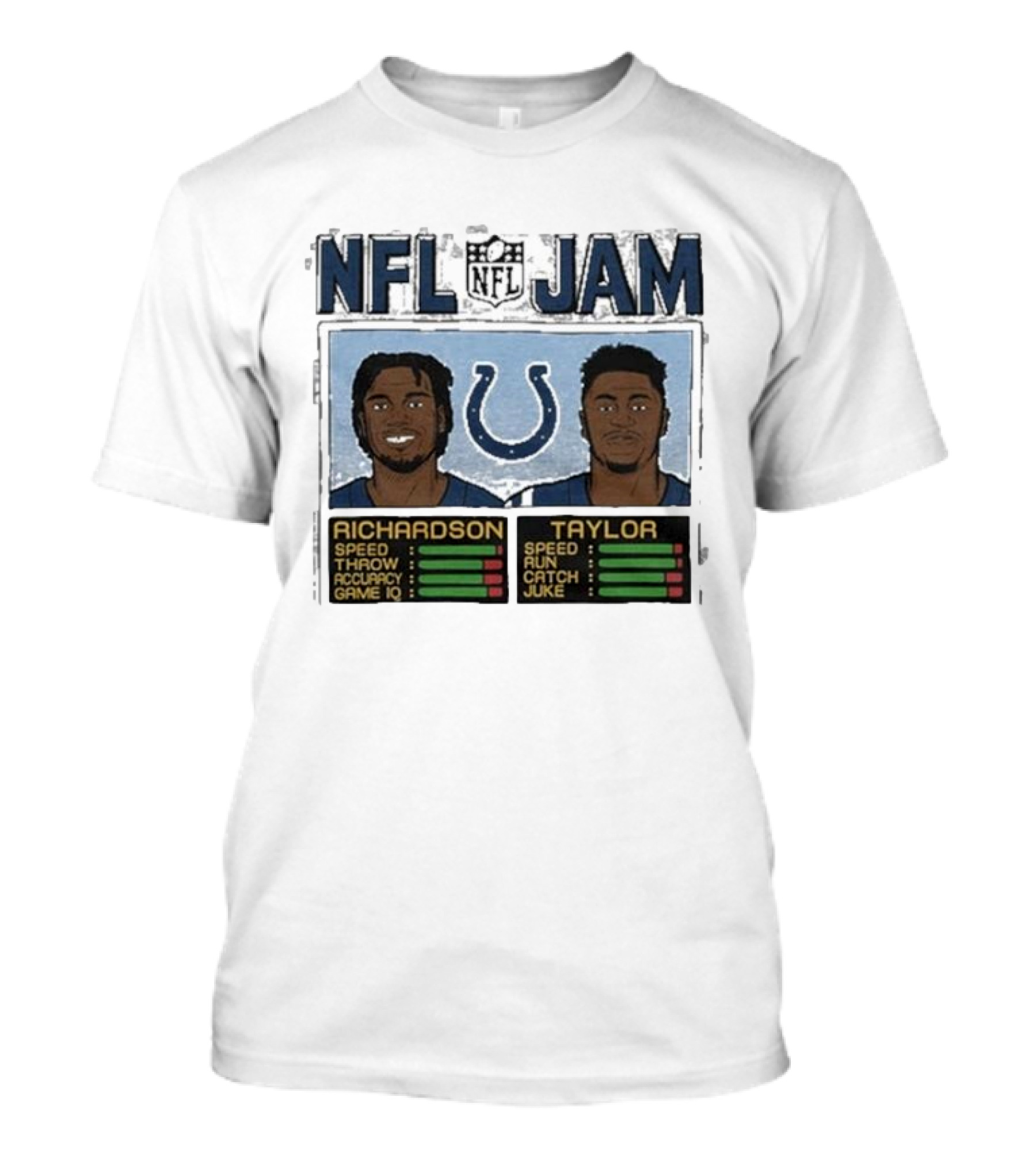 NFL Jam Colts Richardson Taylor Speed Throw Run Catch Juke Game IQ T-Shirt