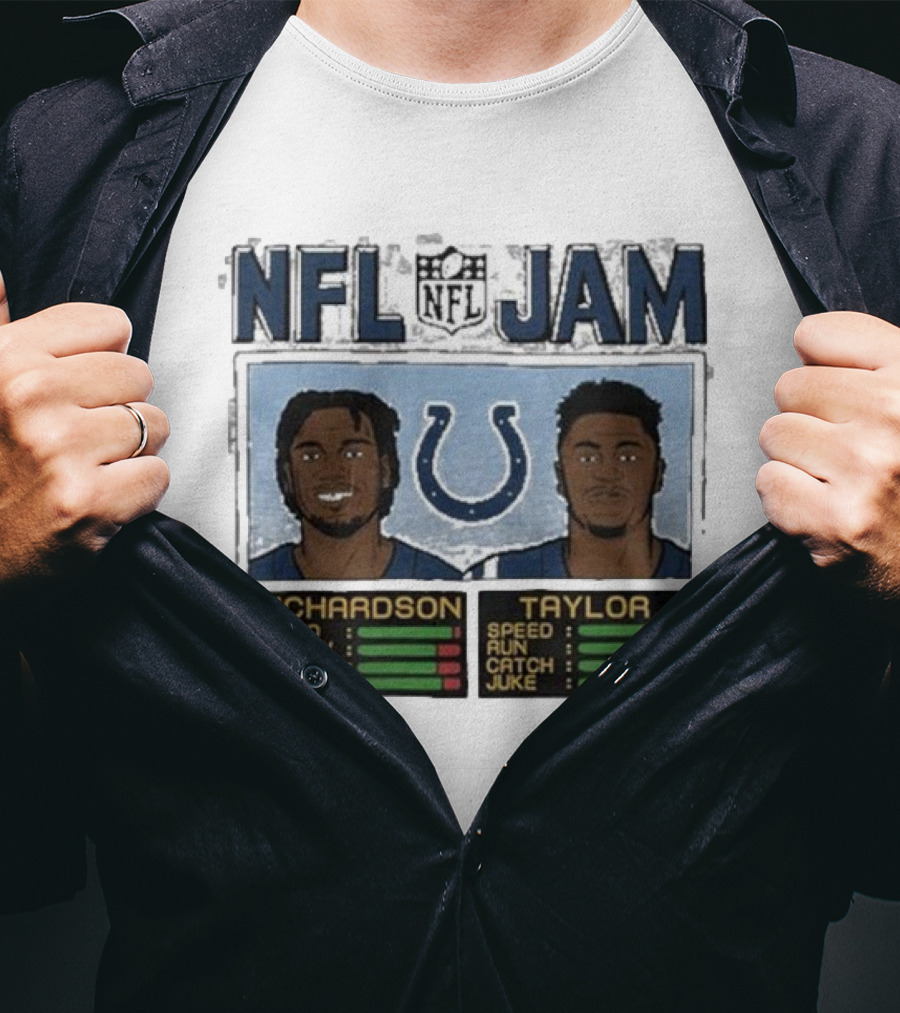 NFL Jam Colts Richardson Taylor Speed Throw Run Catch Juke Game IQ T-Shirt