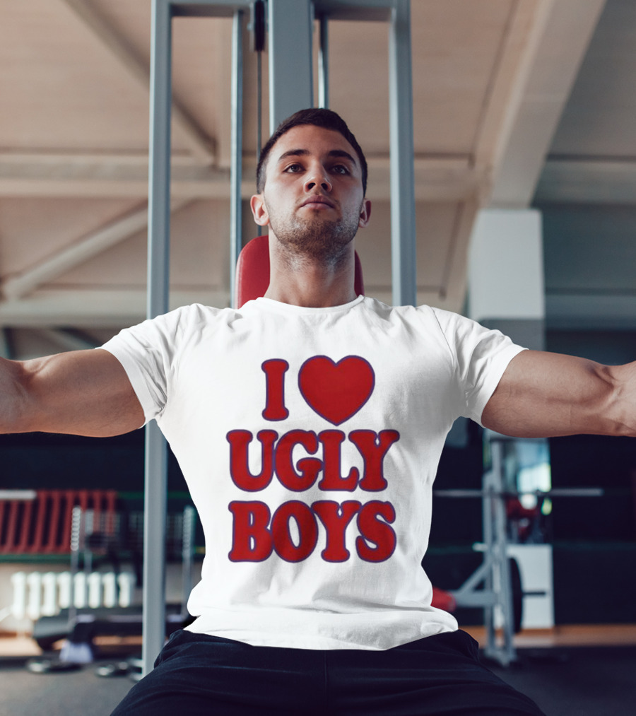 Omar Apollo I Love Ugly Boys Red Text Heart T-Shirt