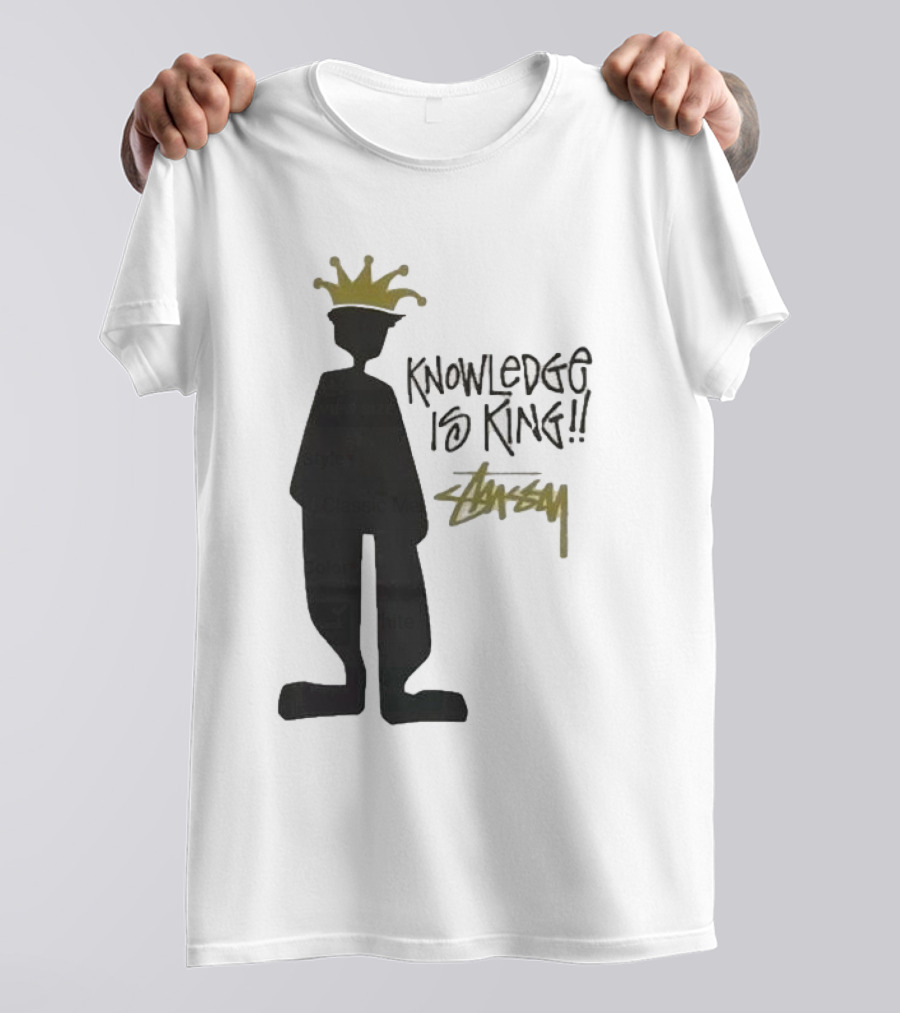 Stussy Knowledge Is King Silhouette With Crown T-Shirt