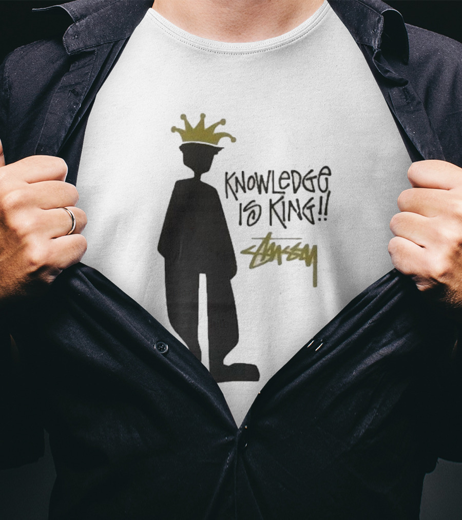 Stussy Knowledge Is King Silhouette With Crown T-Shirt