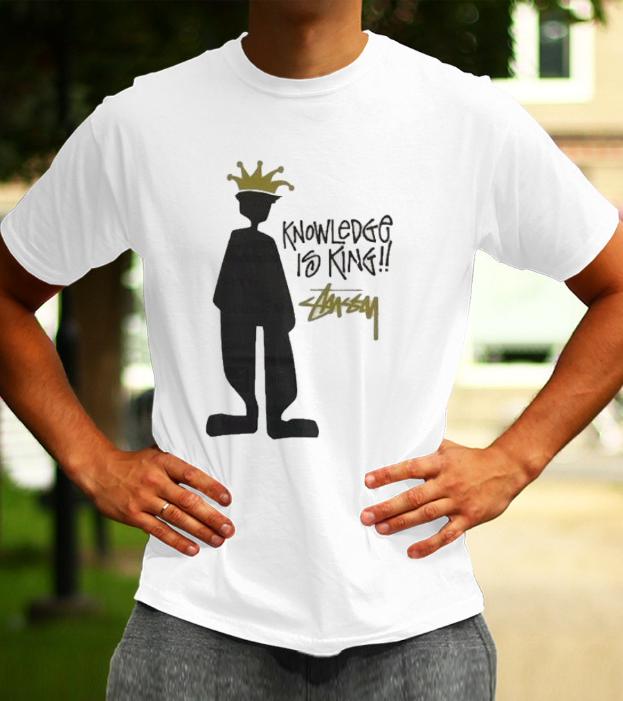 Stussy Knowledge Is King Silhouette With Crown T-Shirt