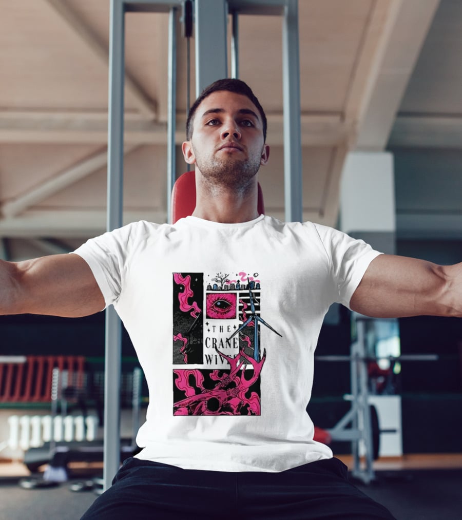 The Crane Wives The Well Pink Skull And Windmill T-Shirt