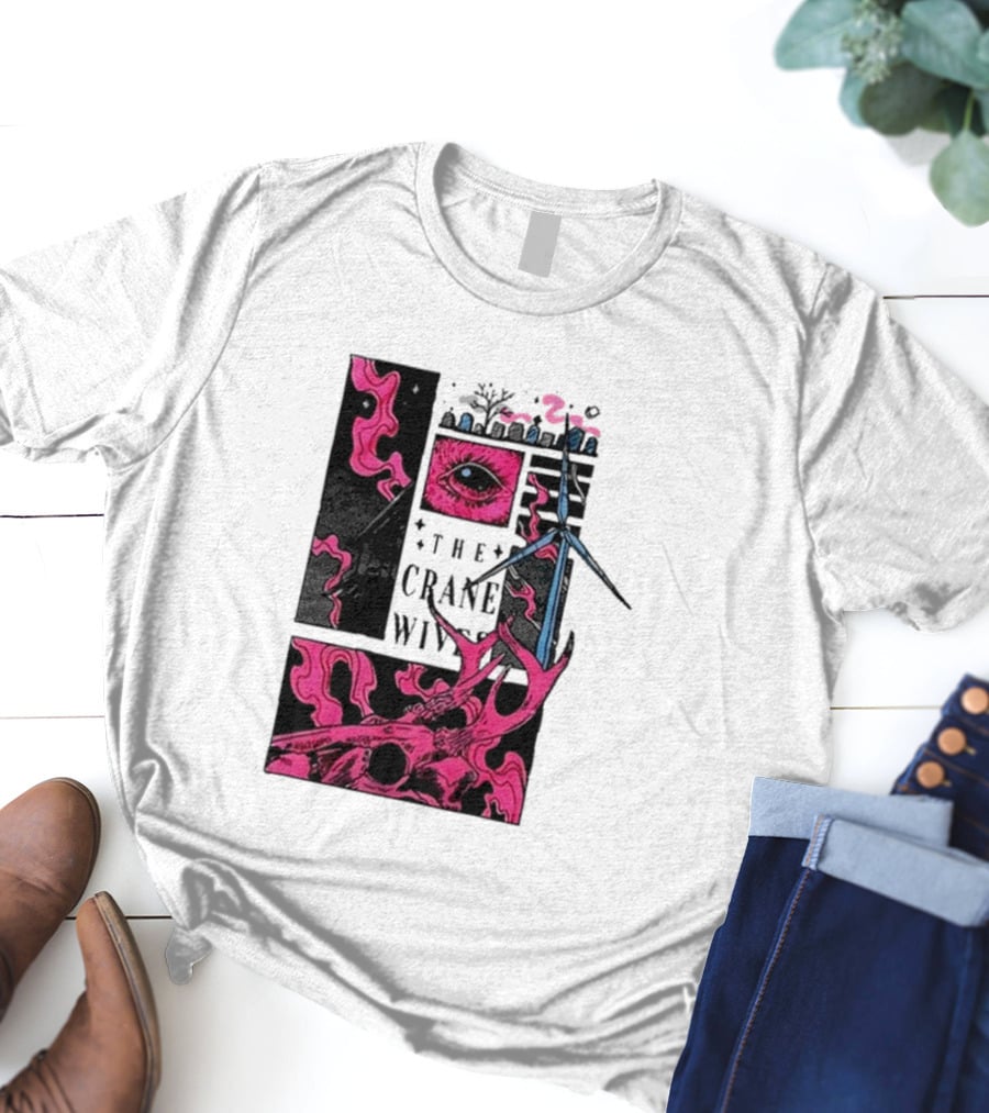 The Crane Wives The Well Pink Skull And Windmill T-Shirt