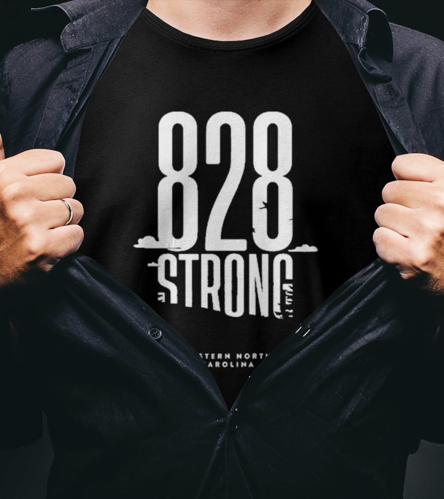 828 Strong Western North Carolina Message T-Shirt
