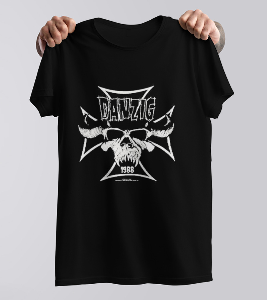 Danzig 1988 Cross Skull Extra Soft T-Shirt