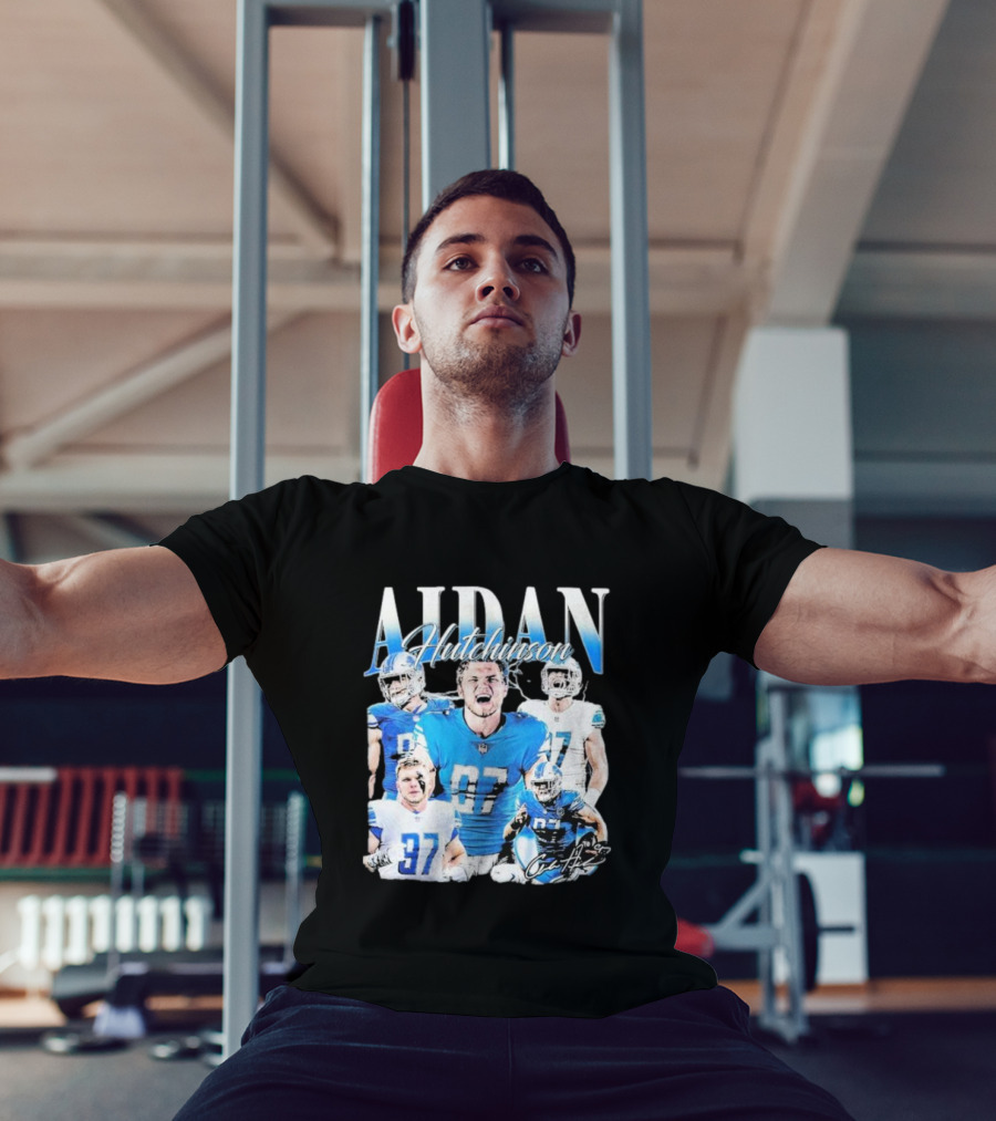 Aidan Hutchinson Detroit Lions 97 Football Star T-Shirt