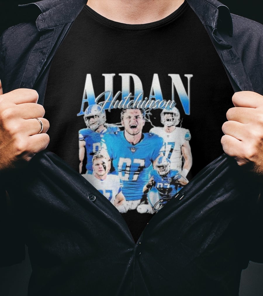Aidan Hutchinson Detroit Lions 97 Football Star T-Shirt
