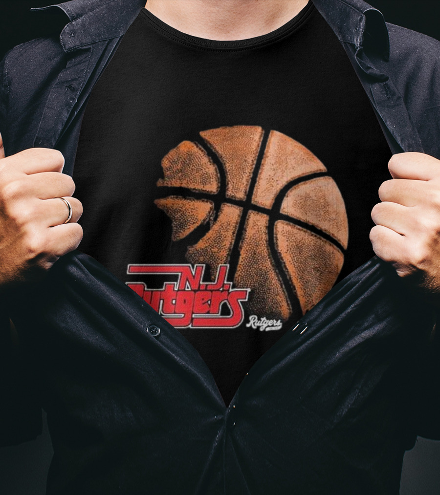Rutgers Scarlet Knights NJ Basketball Retro T-Shirt