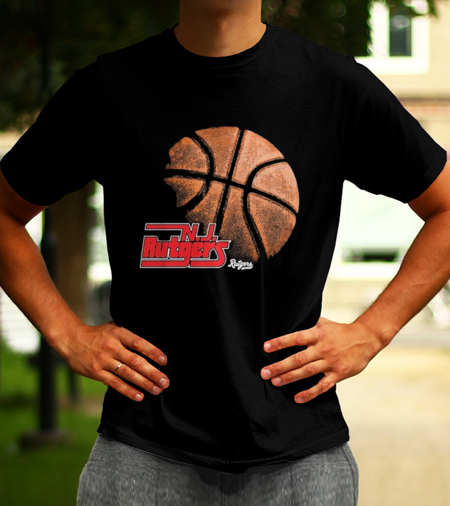 Rutgers Scarlet Knights NJ Basketball Retro T-Shirt