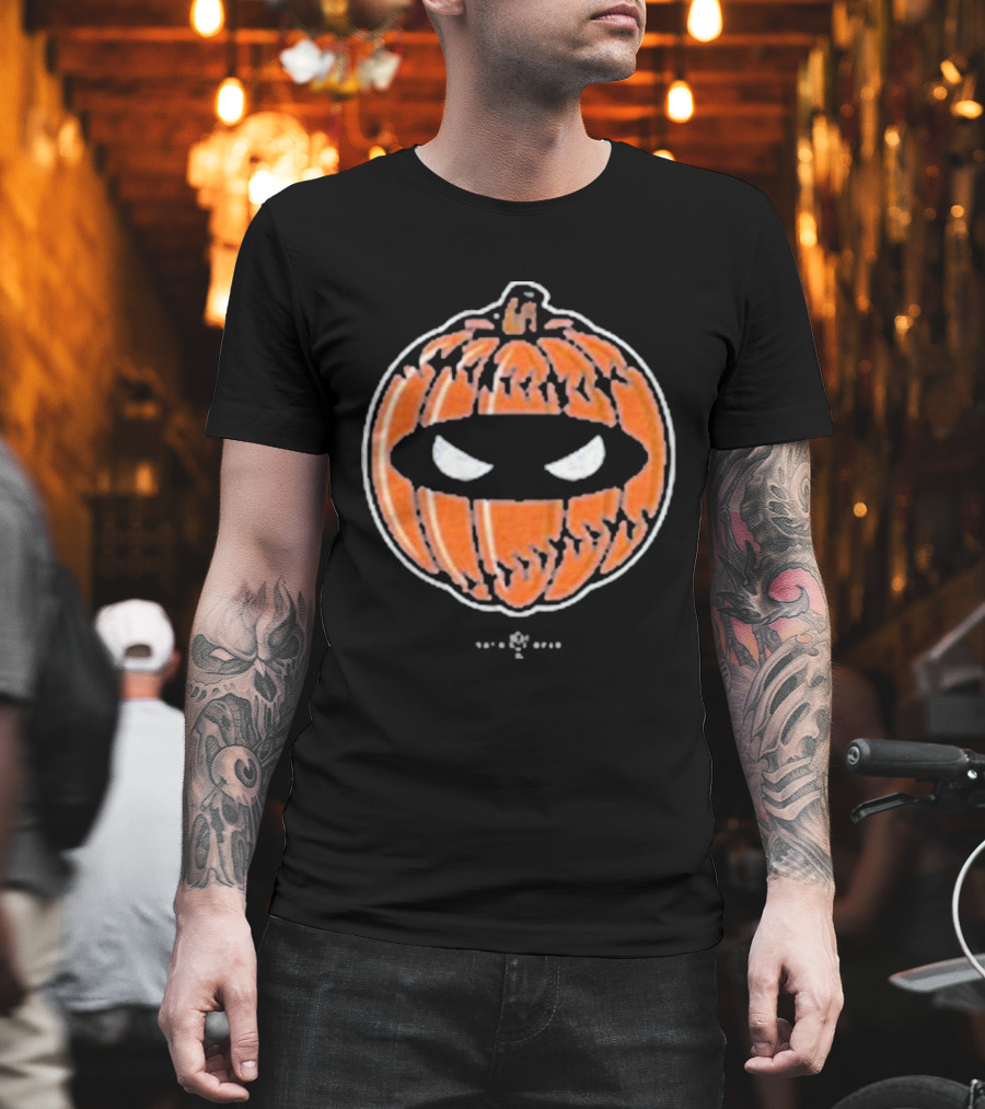 Pitching Ninja Playoff Pumpkin Jack-O'-Lantern Eyes T-Shirt