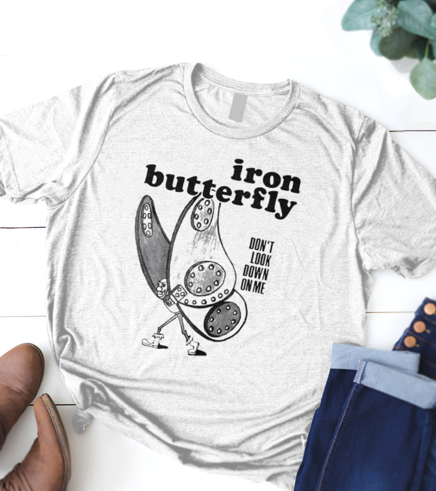 Iron Butterfly Don't Look Down On Me Walking Figure T-Shirt
