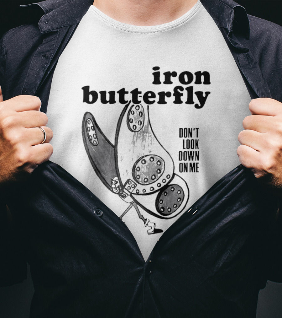 Iron Butterfly Don't Look Down On Me Walking Figure T-Shirt