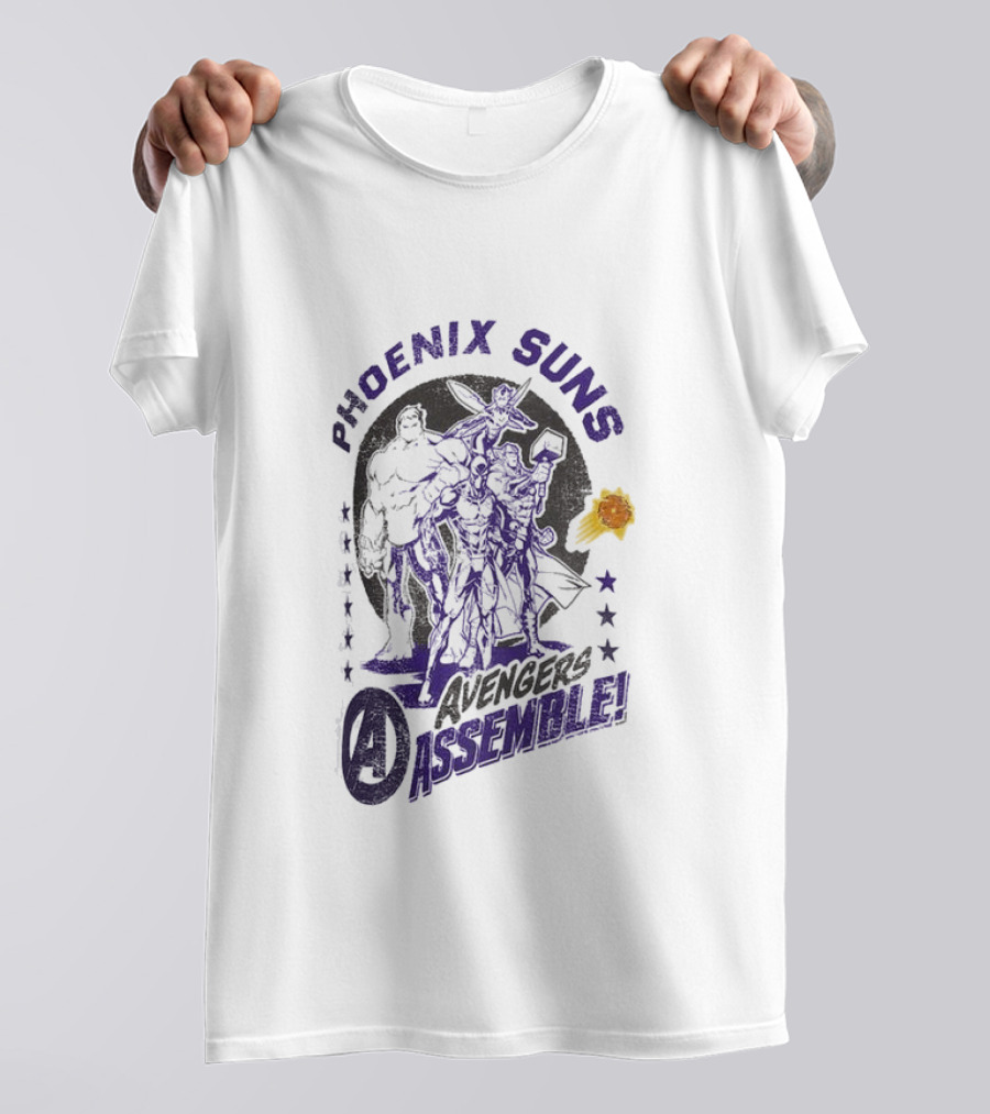 Phoenix Suns Avengers Assemble Marvel Collaboration Youth NBA T-Shirt