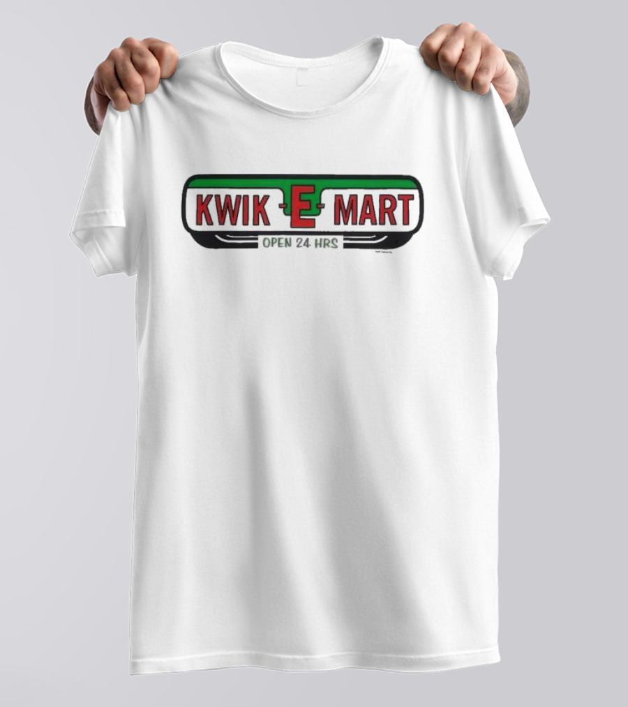 The Simpsons Kwik-E-Mart Open 24 Hrs White T-Shirt