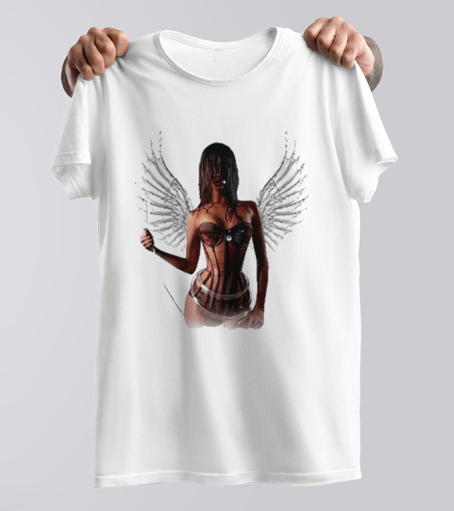 Tyla X Victoria's Secret Angel Wings Corset Fashion T-Shirt
