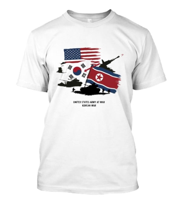 United States Army At War Korean War North Vs. South Korea T-Shirt