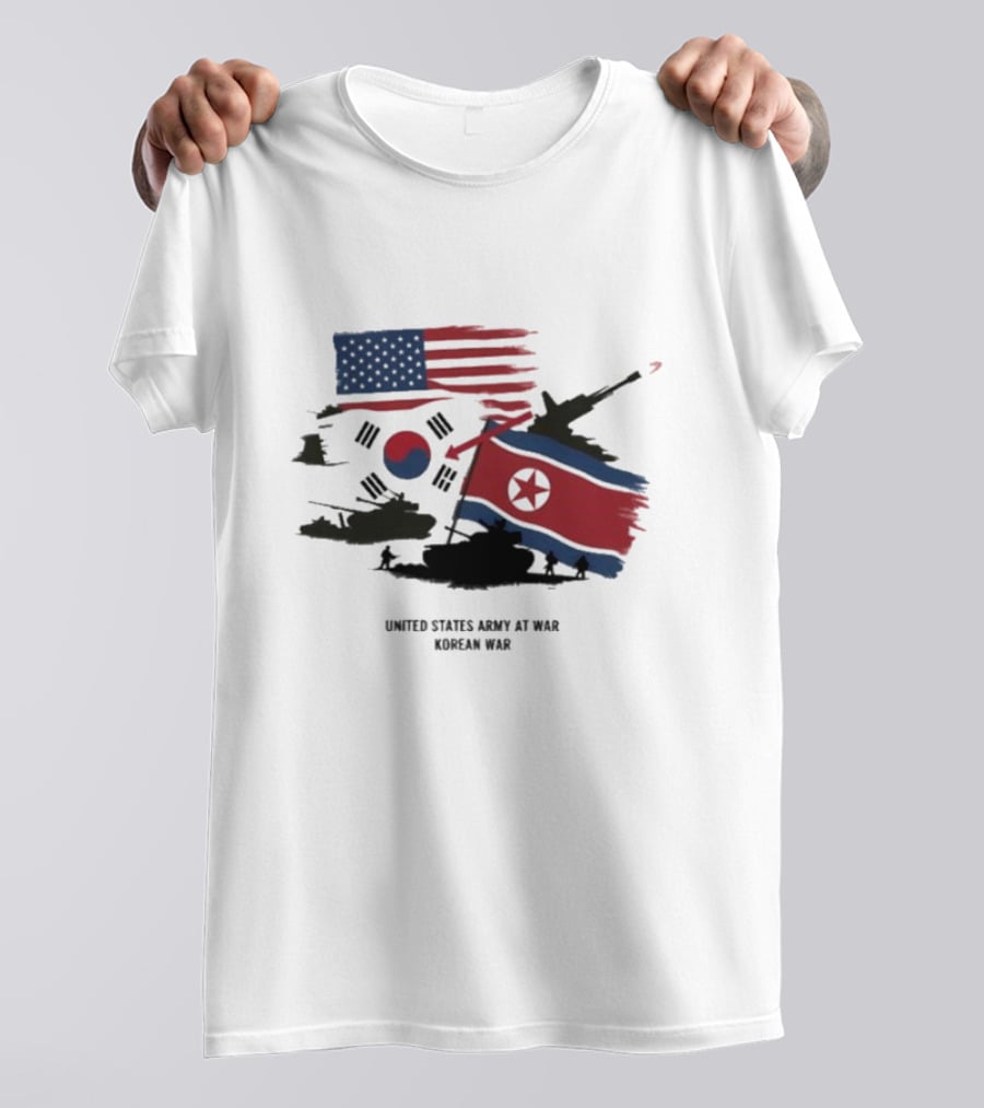 United States Army At War Korean War North Vs. South Korea T-Shirt